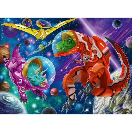 Puzzle Dinozauri In Spatiu, 200 Piese Ravensburger - 1